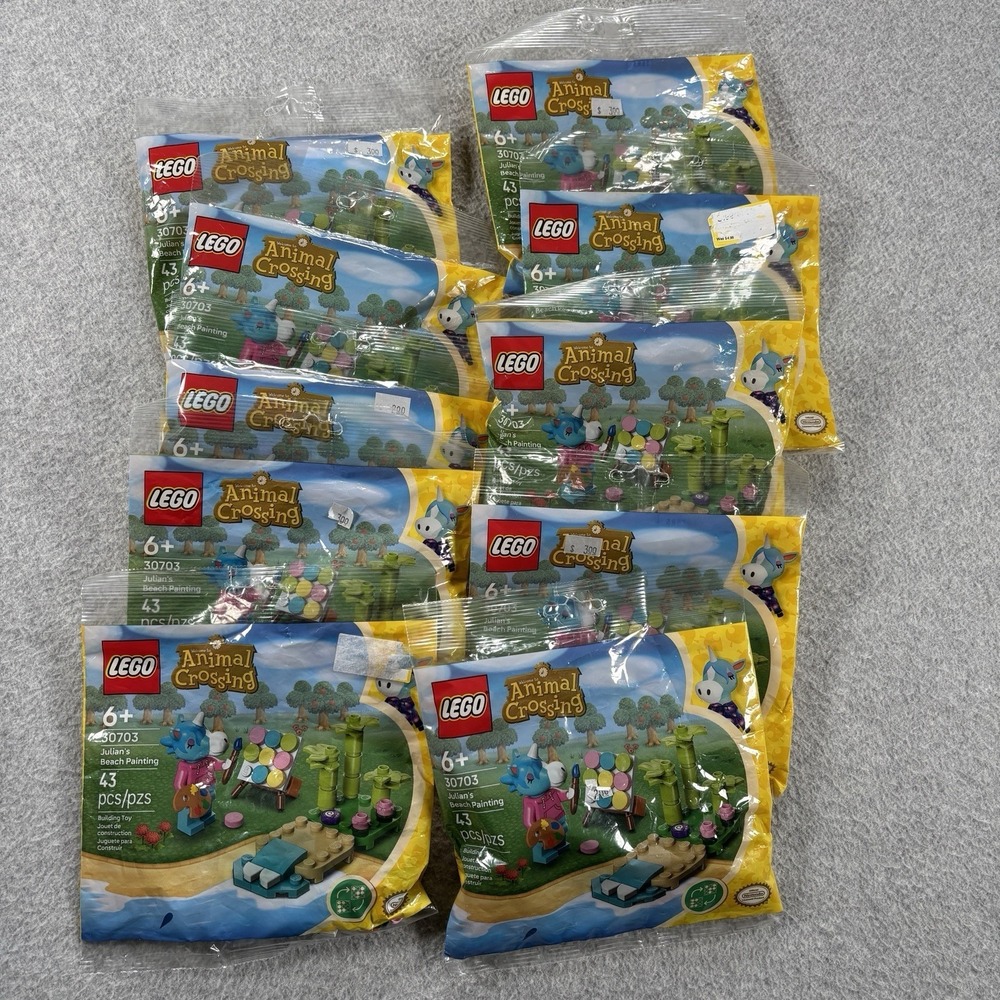 LEGO 30703 Animal Crossing Julian's Beach Painting Lot of 10 NEW Party Favors